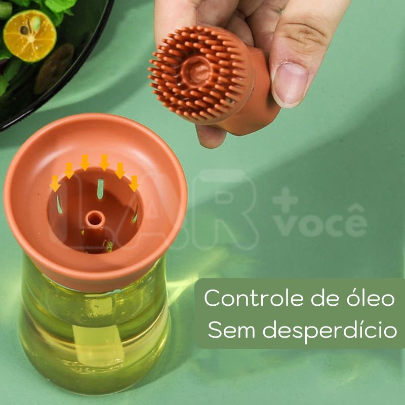 Dispenser de Óleo/Azeite com Pincel de Silicone - Pincel do Chef