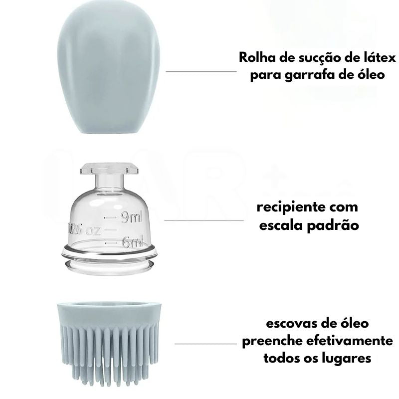 Dispenser de Óleo/Azeite com Pincel de Silicone - Pincel do Chef